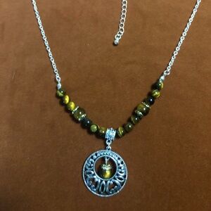 Silver Tigers Eye Necklace